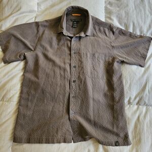 Royal Robbins Brown Short-Sleeve Casual Button-Down Shirt